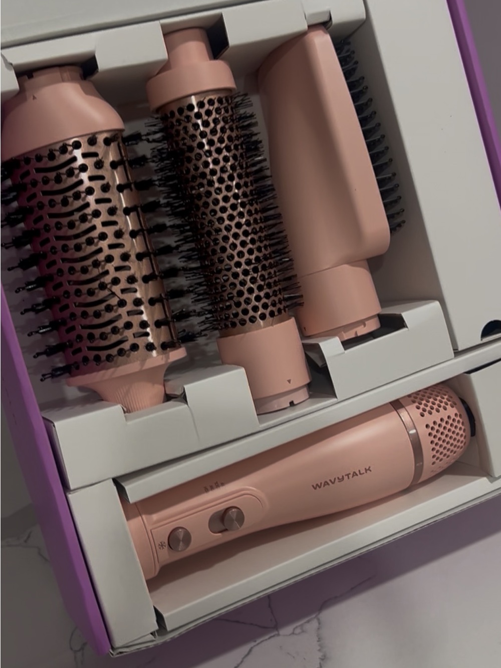 Pink 4-in-1 Hot Air Brush Styling Set